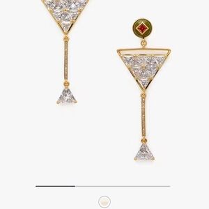 Kate Spade Gold and Silver Geometric Martini Earrings